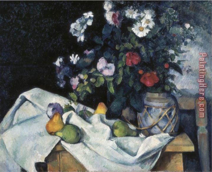 Paul Cezanne Still Life with Flowers And Fruits